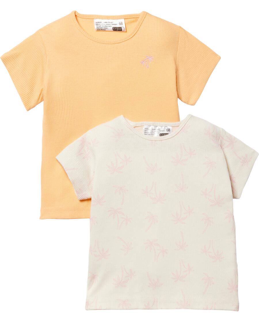 T-shirts Palmbomen abrikoos
