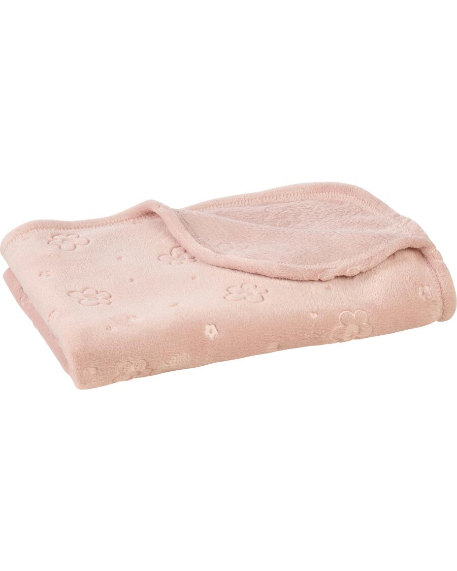 Babydecke aus Fleece rosa