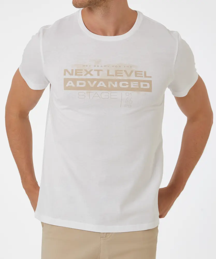 T-Shirt mit Schriftzug X-Mail, Rundhalsausschnitt