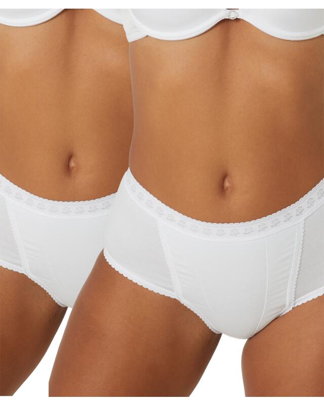 Slips gainants à devant renforcé femme, blanc — KiK, produit allemand authentique au Maroc