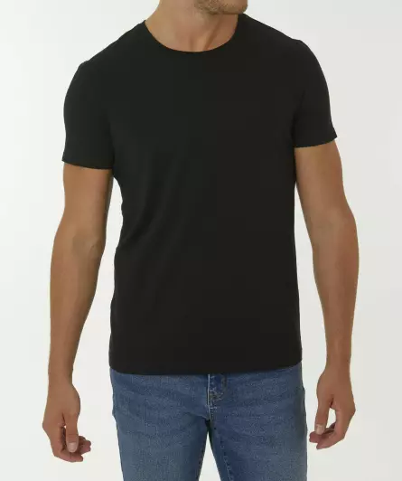 Schwarzes Basic T-Shirt