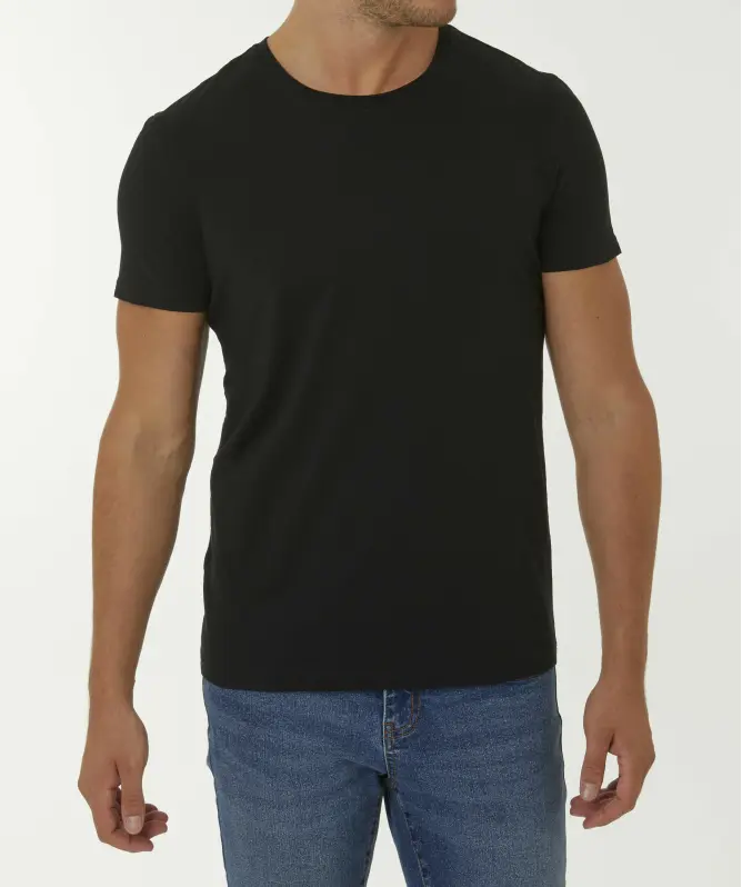 Schwarzes Basic T-Shirt