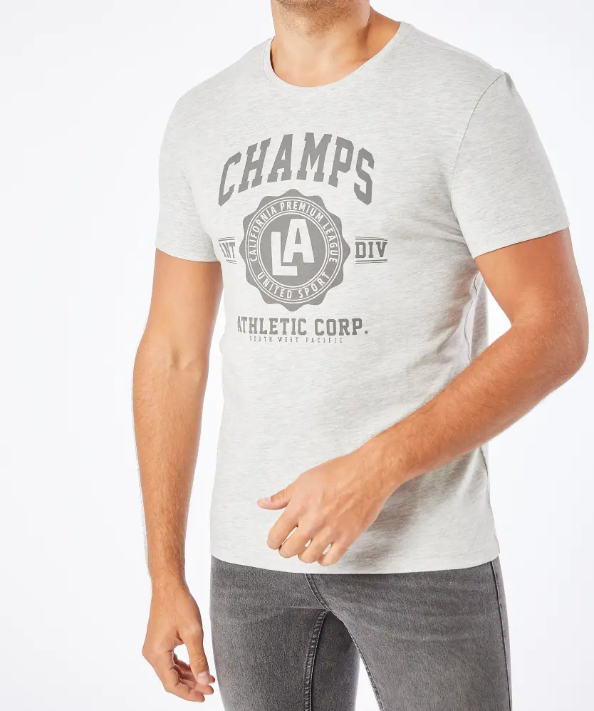 T-Shirt mit Schriftzug X-Mail, Rundhalsausschnitt