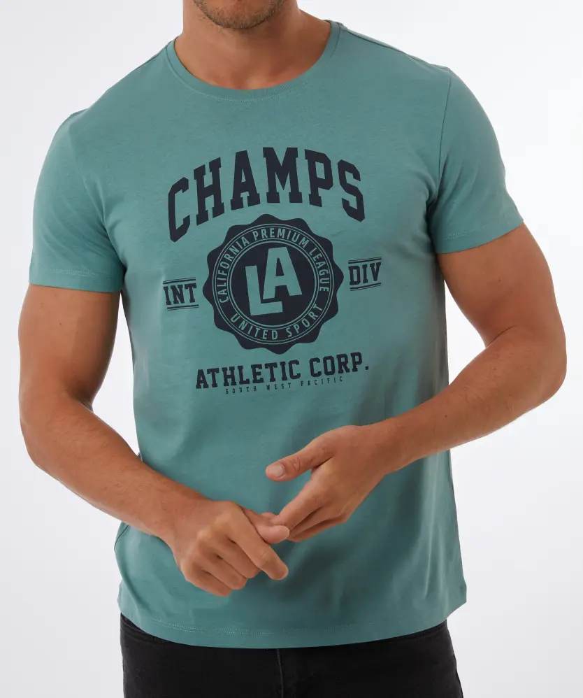 T-Shirt mit Schriftzug X-Mail, Rundhalsausschnitt