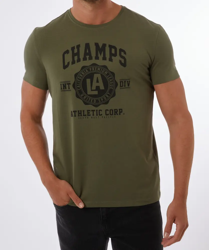T-Shirt mit Schriftzug X-Mail, Rundhalsausschnitt