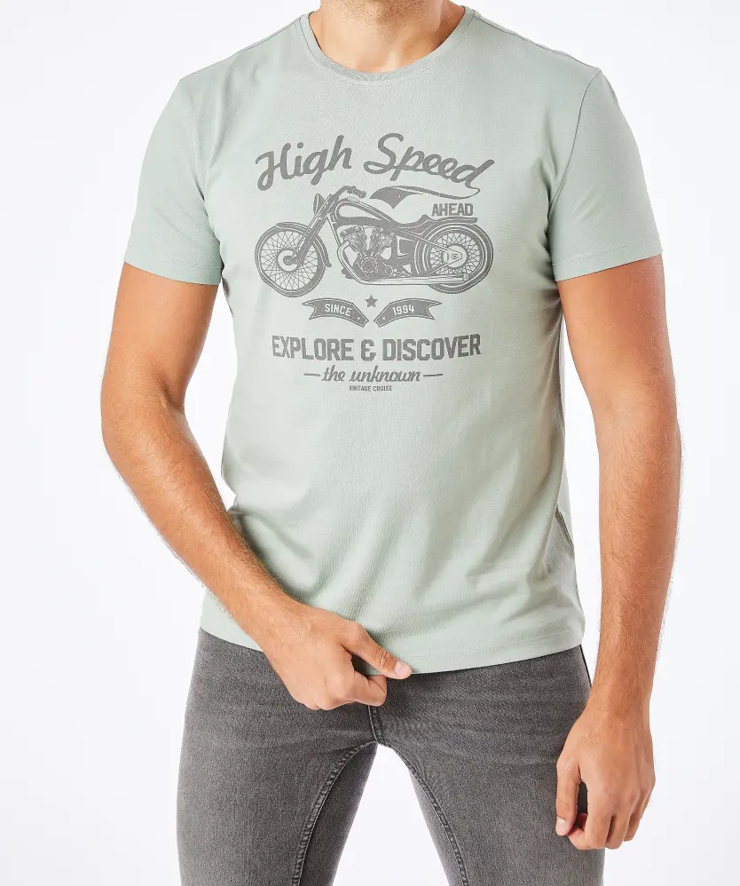 T-Shirt mit Print X-Mail, Rundhalsausschnitt