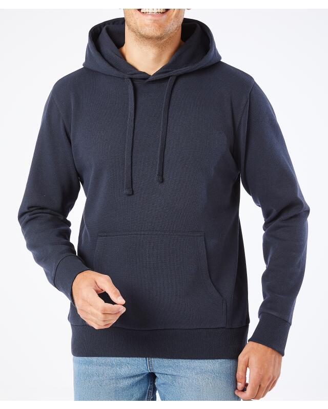 Basic hoodie for men, navy (KiK Basic Kapuzensweatshirt (dunkelblau)) — KiK, authentic German product in Morocco