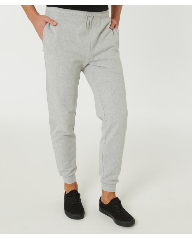Basic joggers for men, grey marl (KiK Basic Jogginghose (grau melange)) — KiK, authentic German product in Morocco