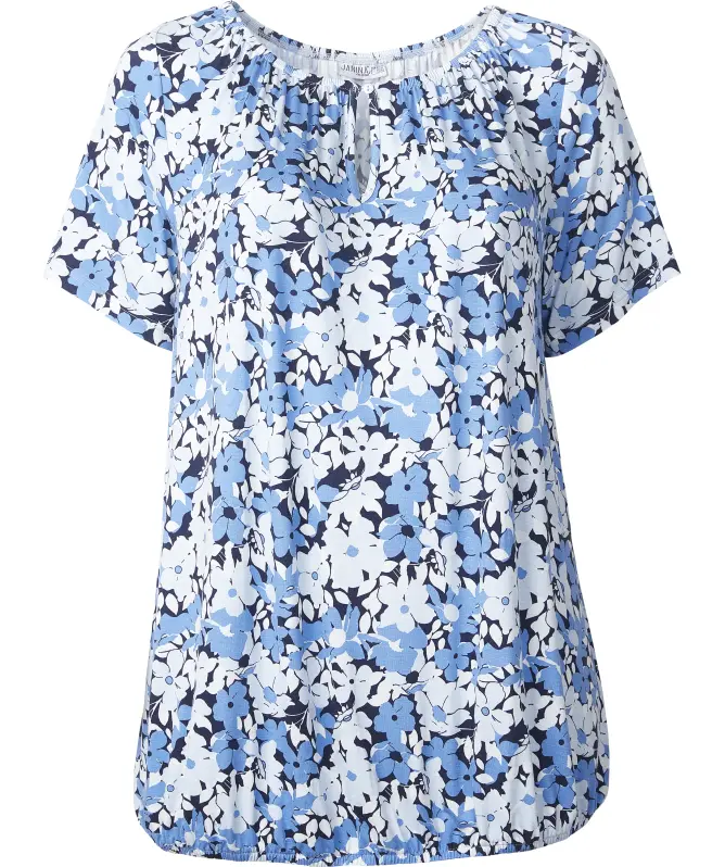 T-Shirt mit elastischem Saum