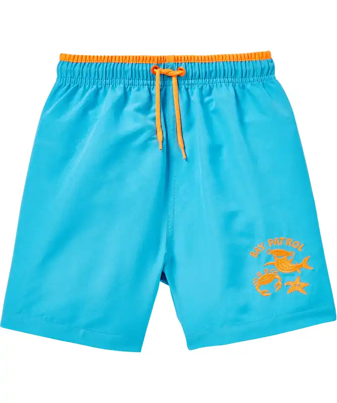 Badeshorts mit Stickerei