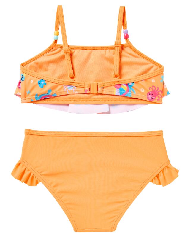 بيكيني بنقشة كائنات بحرية للبنات، برتقالي فسفوري (KiK Bikini Meerestiere (neon orange)) — KiK, منتج ألماني أصلي في المغرب