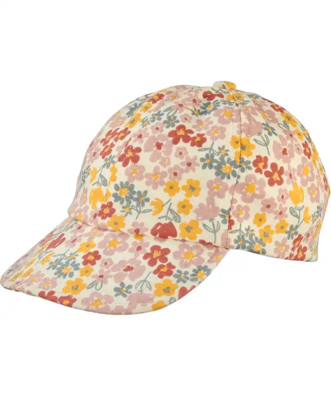 Kappe mit Blumenmuster