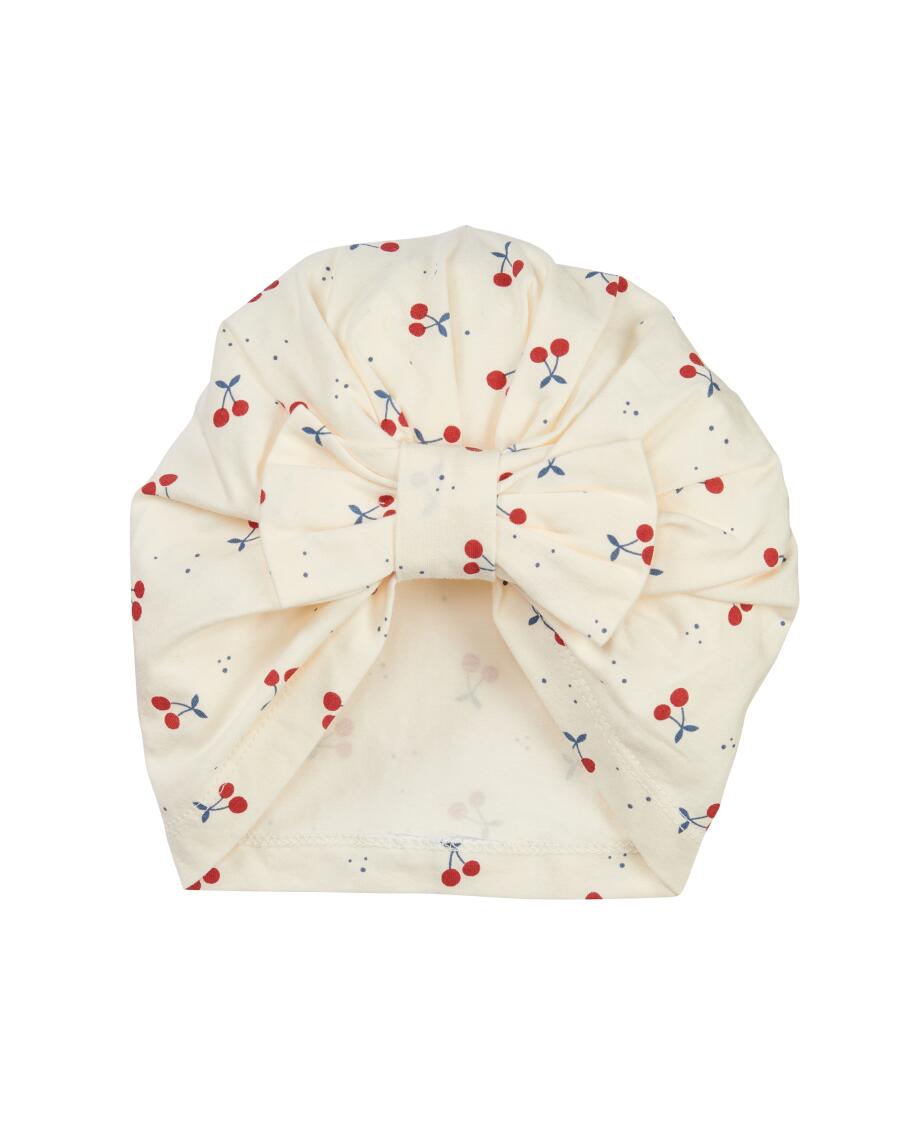 Turban mit Kirschen creme