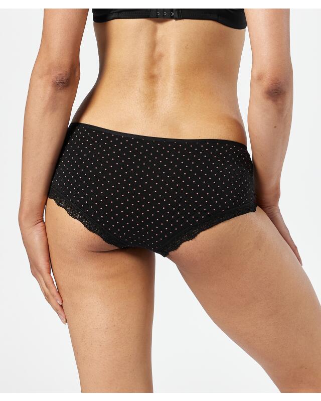 Shortys femme, noir imprimé (KiK Pantys (schwarz bedruckt)) — KiK, produit allemand authentique au Maroc