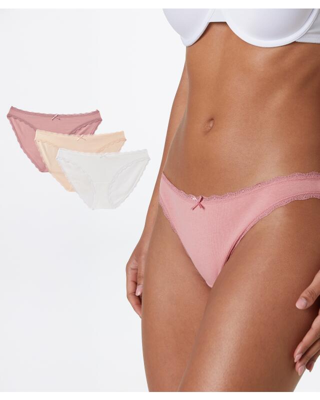 سراويل داخلية بحواف من الدانتيل للنساء، مشمشي (KiK Slips mit Spitzenkanten (apricot)) — KiK, منتج ألماني أصلي في المغرب