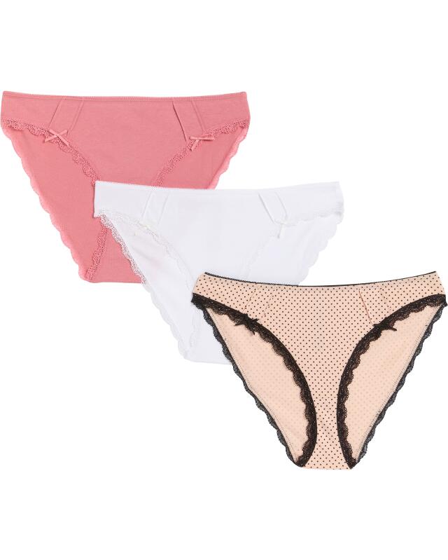سراويل داخلية بحواف مزخرفة للنساء، مشمشي (KiK Slips mit Biesen (apricot)) — KiK, منتج ألماني أصلي في المغرب