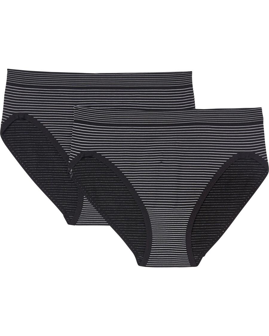 Gestreifte Slips schwarz/schwarz gestreift
