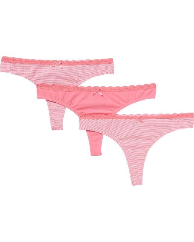Strings à nœud femme, rose rayé (KiK Strings mit Schleife (rose getreift)) — KiK, produit allemand authentique au Maroc