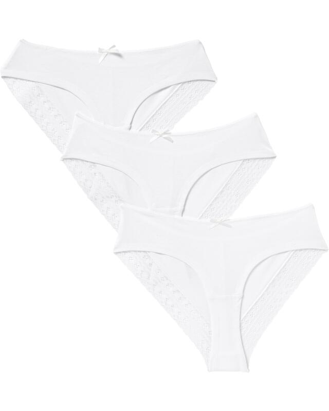 Shortys à dentelle femme, blanc (KiK Pantys mit Spitze (weiß)) — KiK, produit allemand authentique au Maroc