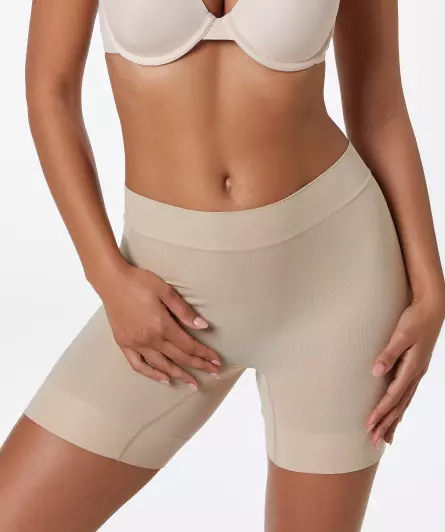 Huidkleurig lijfje-broek