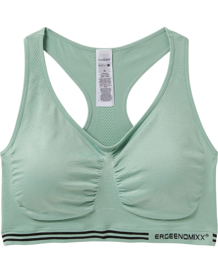 Sport-Bustier mit V-Ausschnitt grün