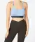 Sport-Bustier mit überkreuzten Trägern blau