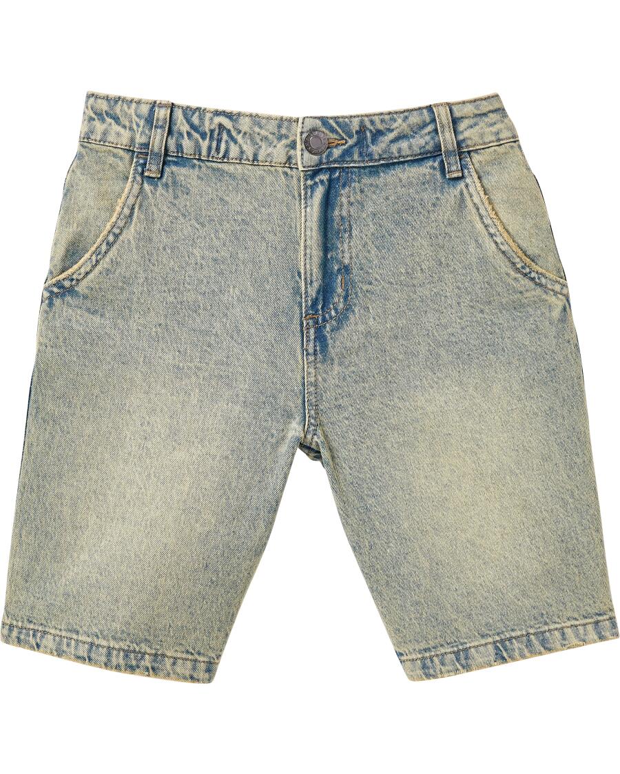 Katoenen Jeans-Shorts denimblauw