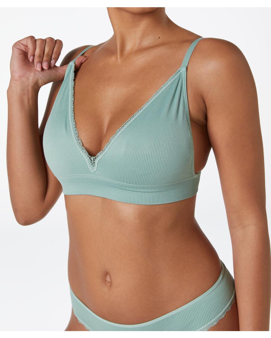 Bustier in Triangelform grün