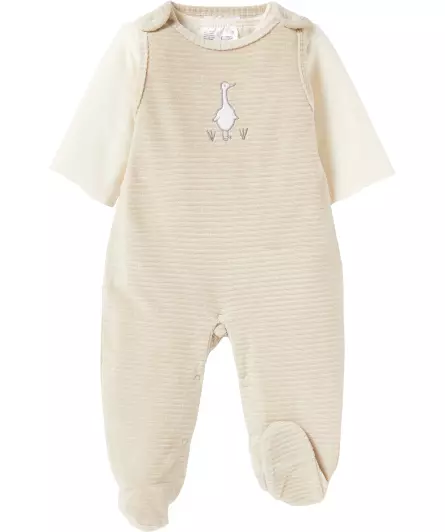 Newborn Langarmshirt + Strampler aus Velours