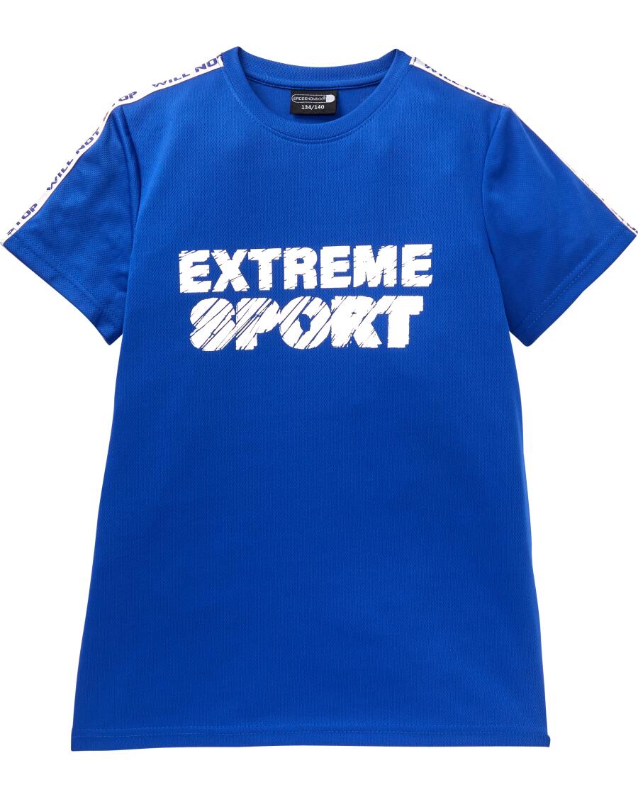 Sportovní tričko s nápisy modrá