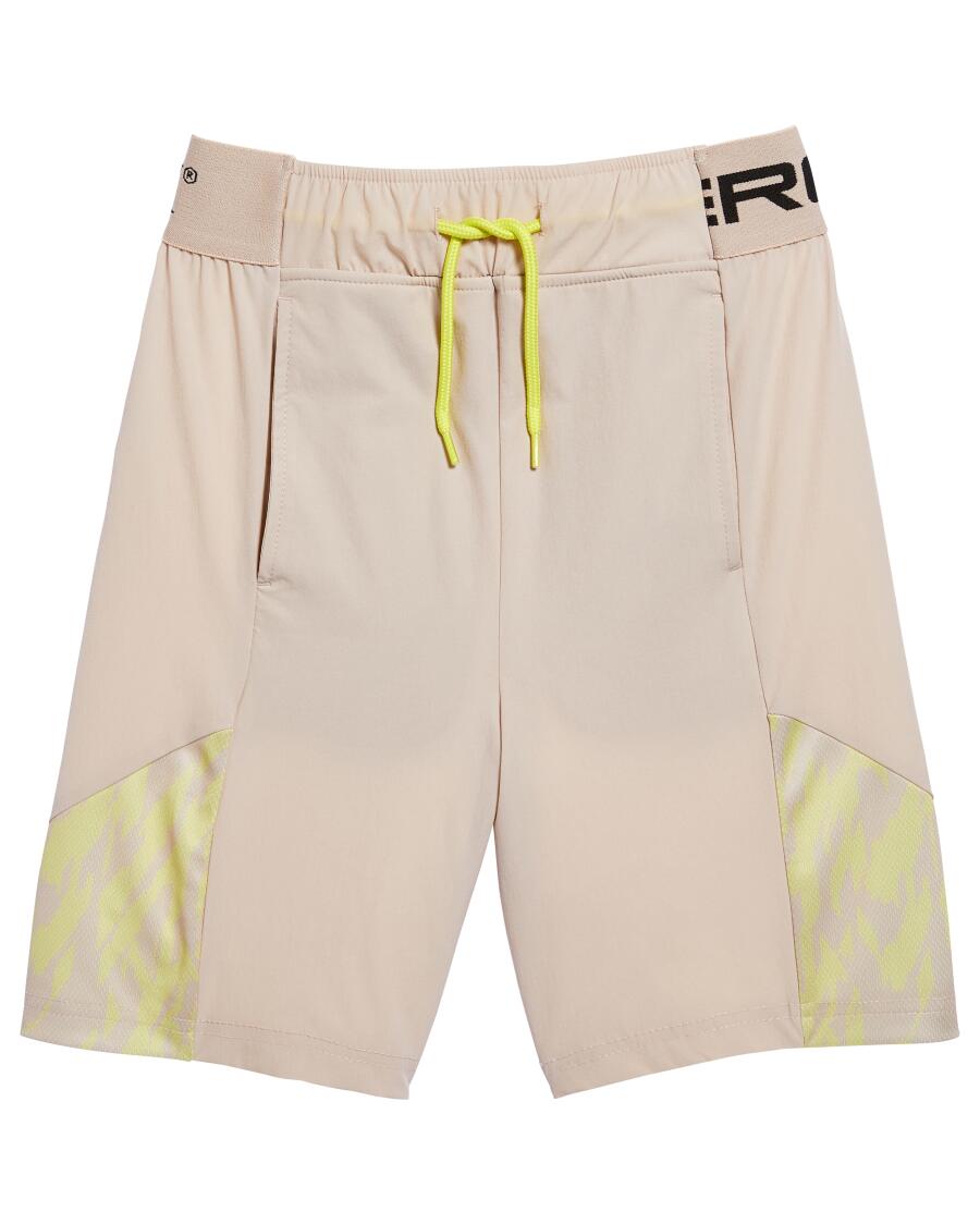 Sport-Shorts mit teilelastischem Bund hellbraun
