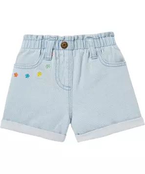 Jeans short met borduursel