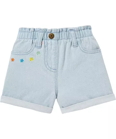 Jeans-Shorts mit Stickereien