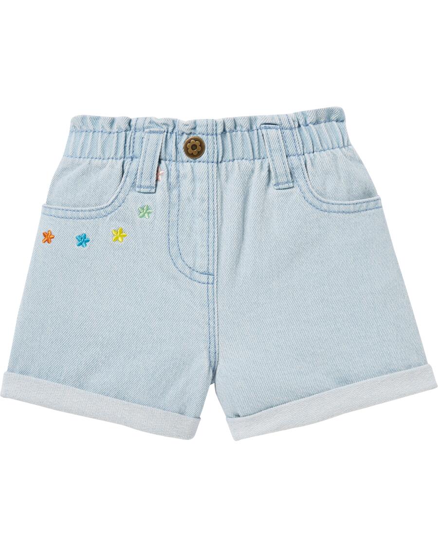 Jeans-Shorts mit Stickereien jeansblau