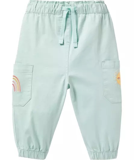 Cargohose mit Stickereien