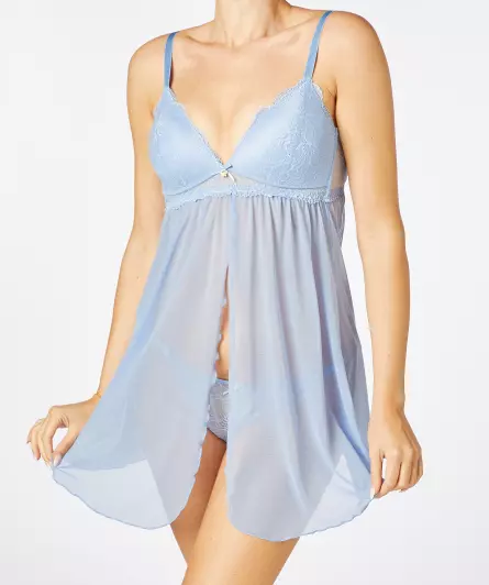 Babydoll + String aus Spitze und Mesh