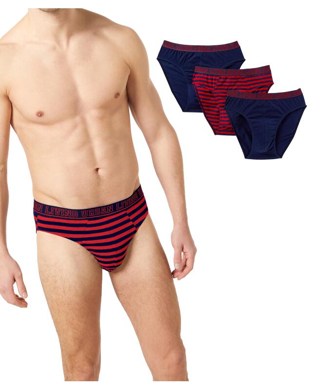 Briefs with lettering for men, navy (KiK Slips mit Schriftzug (dunkelblau)) — KiK, authentic German product in Morocco