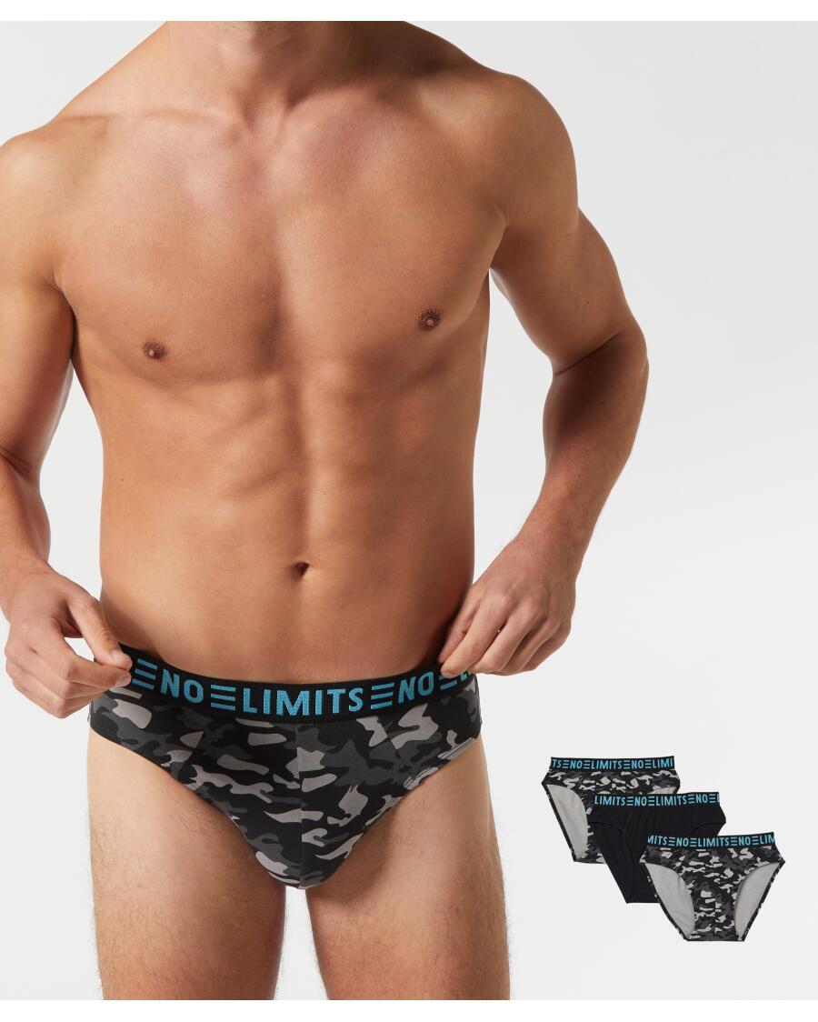 Camouflage slips zwart