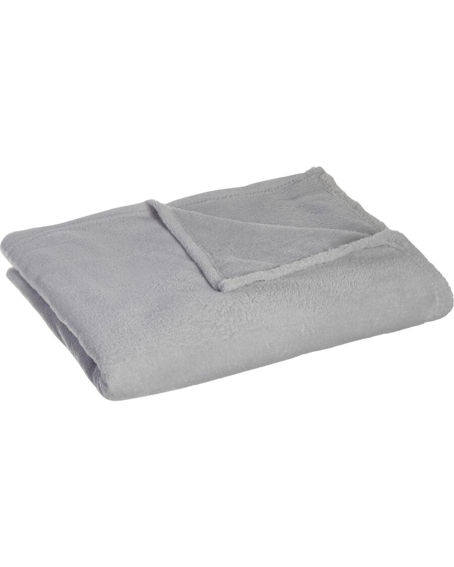 Koraal fleece deken licht grijs