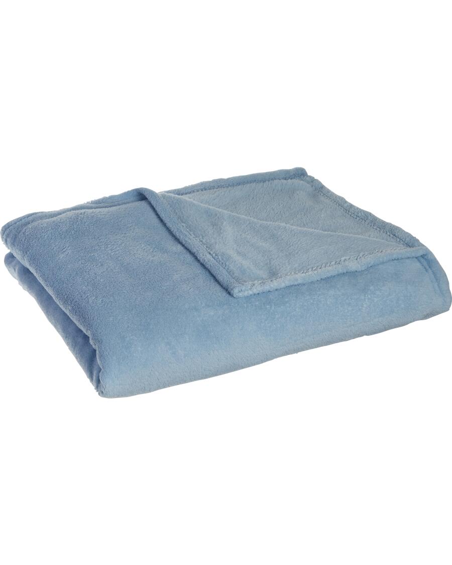 Koraal fleece deken blauw
