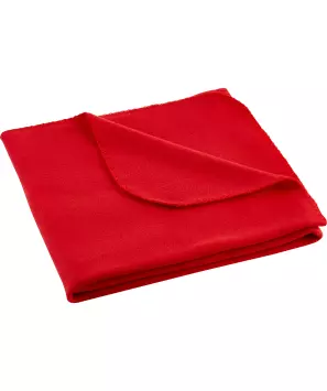 Rote Fleecedecke