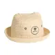 Slaměný klobouk s medvědím obličejem