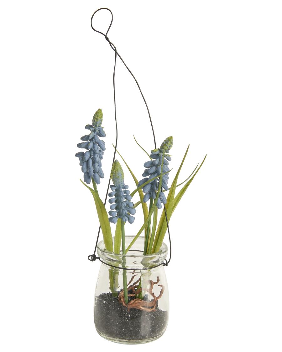 Kunstblume im Glas lila