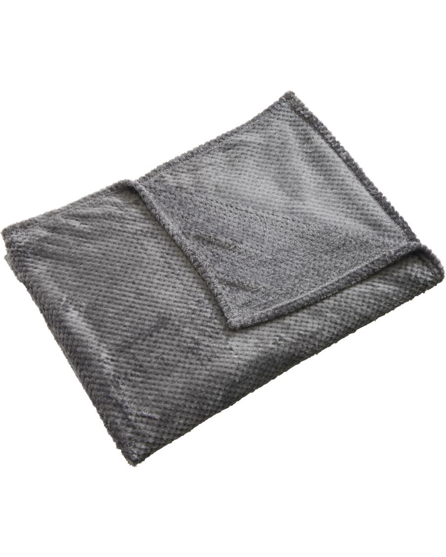 Wohndecke Popcorn-Optik anthrazit