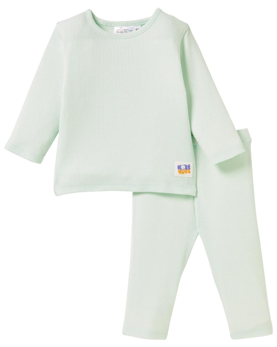 Newborn Langarmshirt + Leggings mintgrün