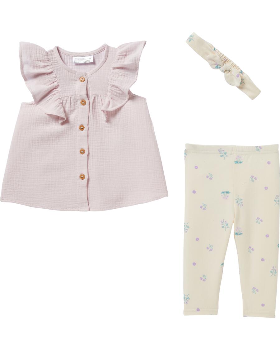 Bluzka + legginsy + opaska jasnoliliowy
