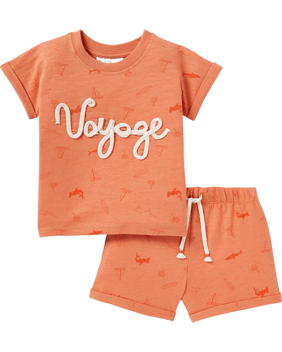 T-Shirt + Shorts terrakotta