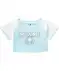 Sportshirt cropped lichtblauw