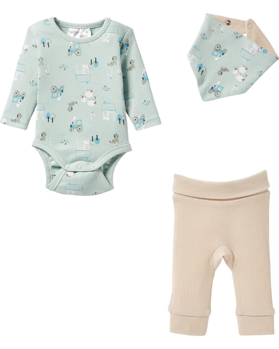 Newborn Body + Hose + Halstuch Beige