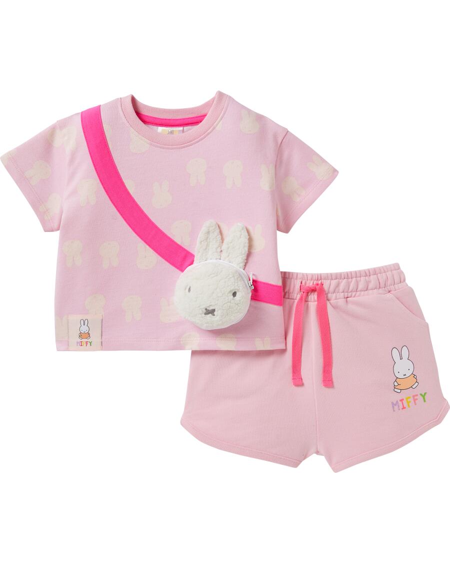 Tričko Miffy + šortky růžová